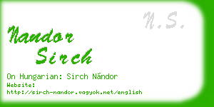 nandor sirch business card